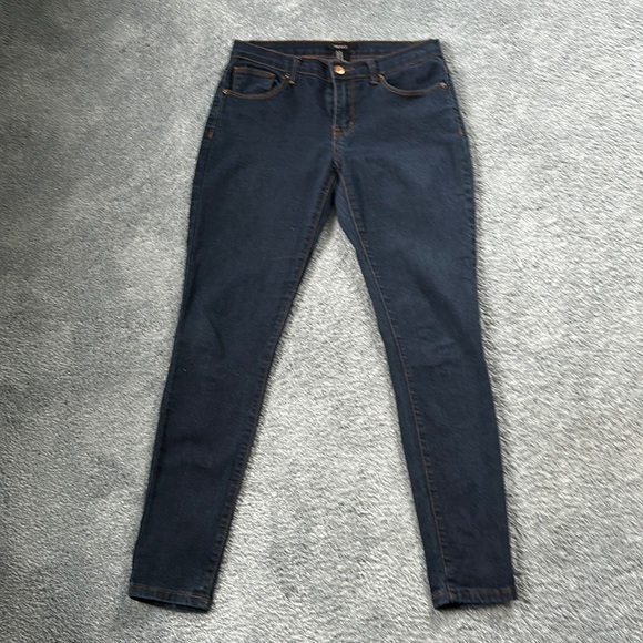 Forever 21 Dark Wash Skinny Jeans - Picture 1 of 4